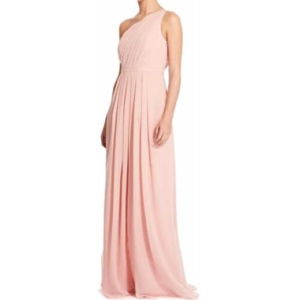 Weddington Way PLUS SIZE Blush Pink One Shoulder Bridesmaid Dress